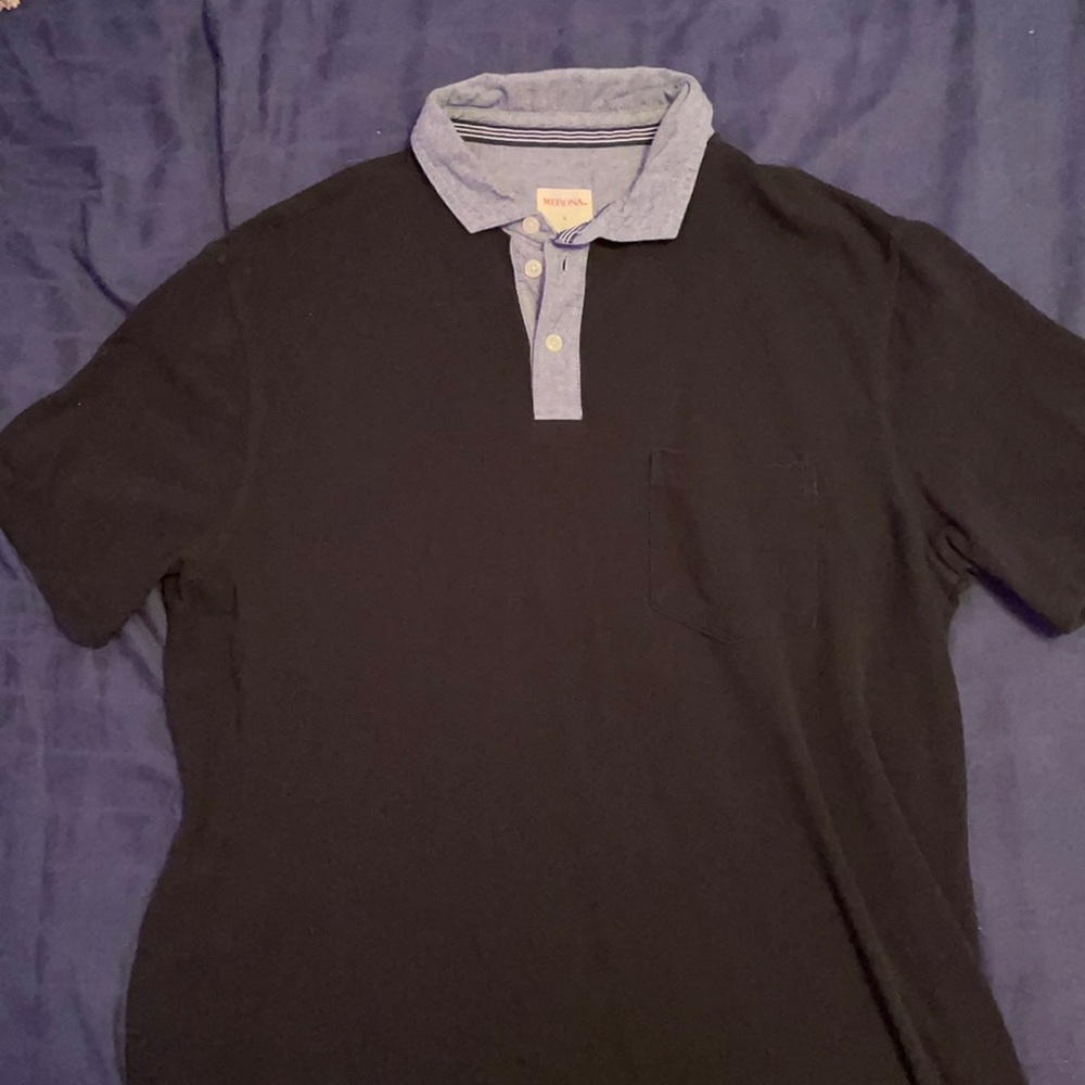 Black polo shirt